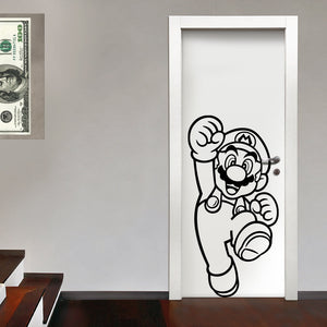 SUPERMARIO - Adesivo murale wall sticker in vinile 55x110 cm Colore: nero