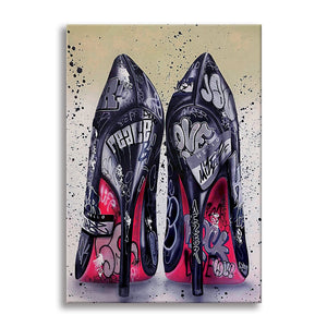 Tacchi a Spillo -  Quadro Canvas Contemporaneo su telaio in legno Misura: 50x70 cm