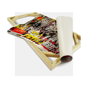 Tarantino locandine film - Quadro stampa su Canvas montato su telaio in legno Misura: 100x50 cm