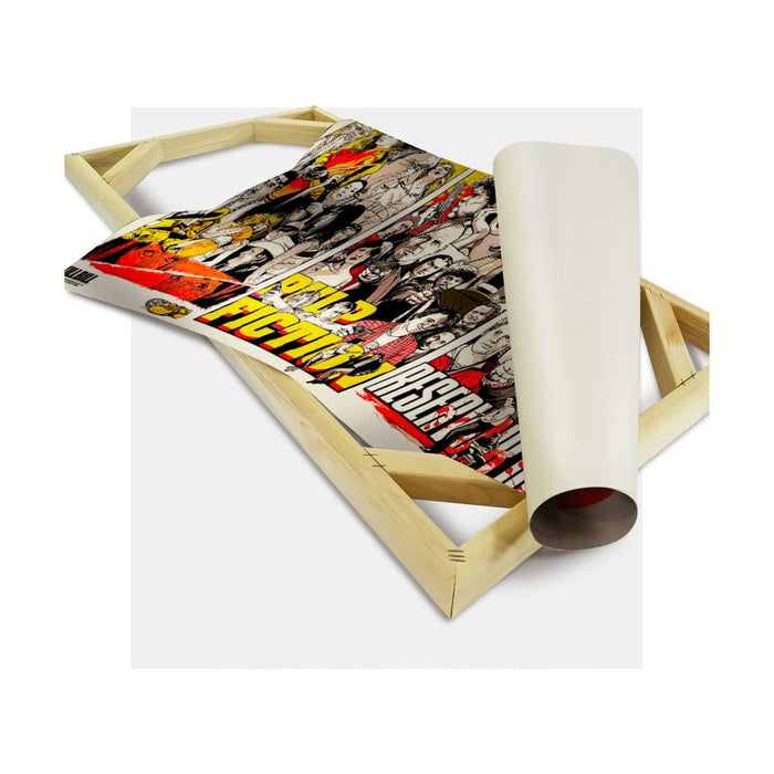 Tarantino locandine film - Quadro stampa su Canvas montato su telaio in legno Misura: 100x50 cm