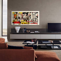 Tarantino locandine film - Quadro stampa su Canvas montato su telaio in legno Misura: 100x50 cm