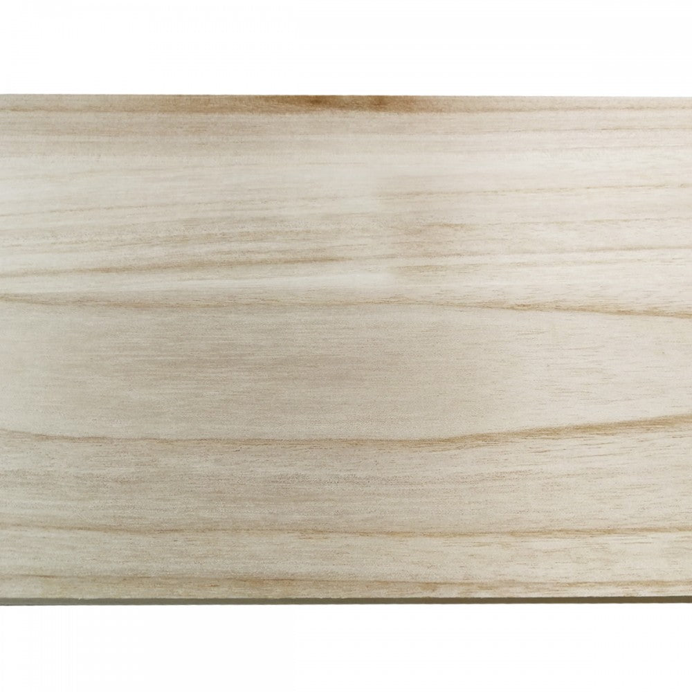 TAVOLA In LEGNO LAMELLARE MONO-STRATO - Levigato - Light Wood - Alluminio Vegetale Misura: 20x2x100 cm