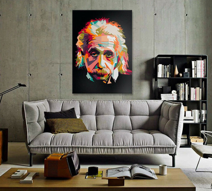 Tela arredo ALBERT EINSTEIN pop art - stampa su tela in alta definizione Misura: 100x140 cm