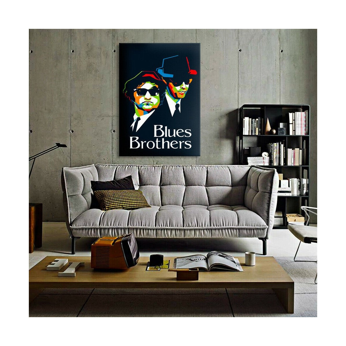 Tela arredo The Blues Brothers pop art - stampa su tela in alta definizione Misura: 50x70 cm