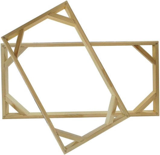 Telaio In Legno Listellare Levigato Per Montaggio Tela Rettangolare Misura: 40x80 cm