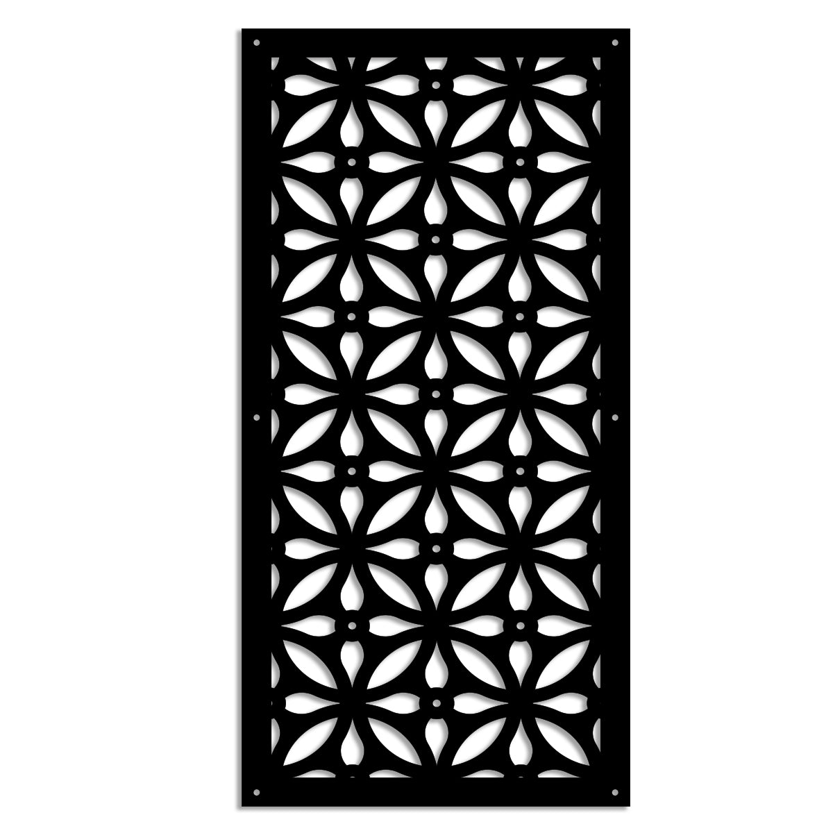 TELLY - Pannello in PVC traforato - Parasole Misura: 50x150 cm, Colore: nero