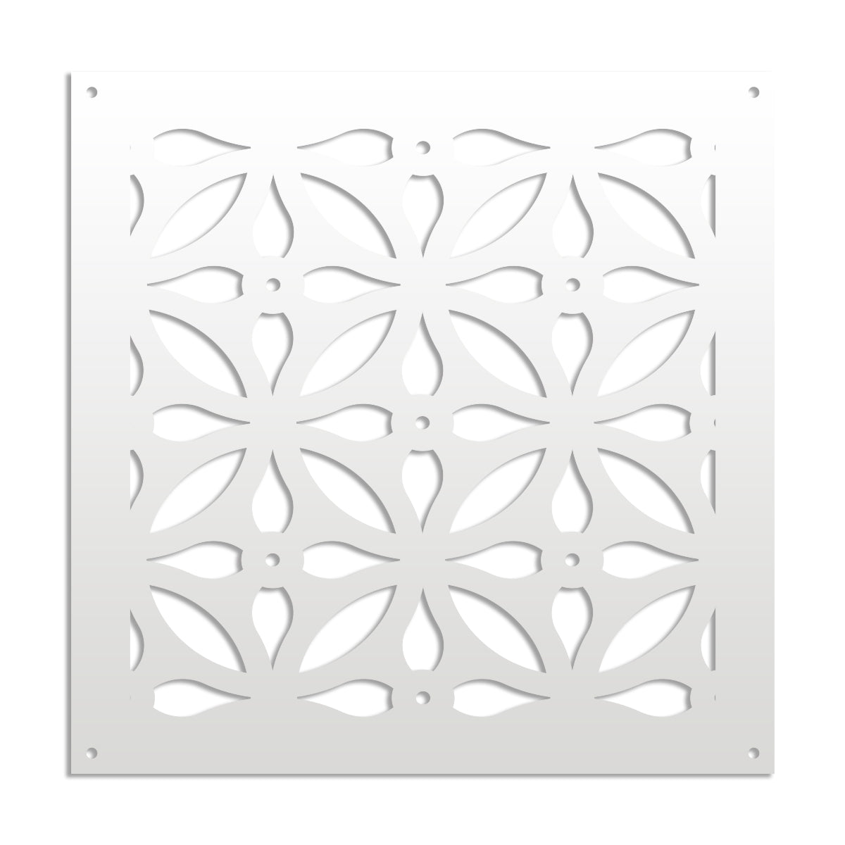 TELLY - Pannello in PVC traforato - Parasole Misura: 48x48 cm, Colore: bianco