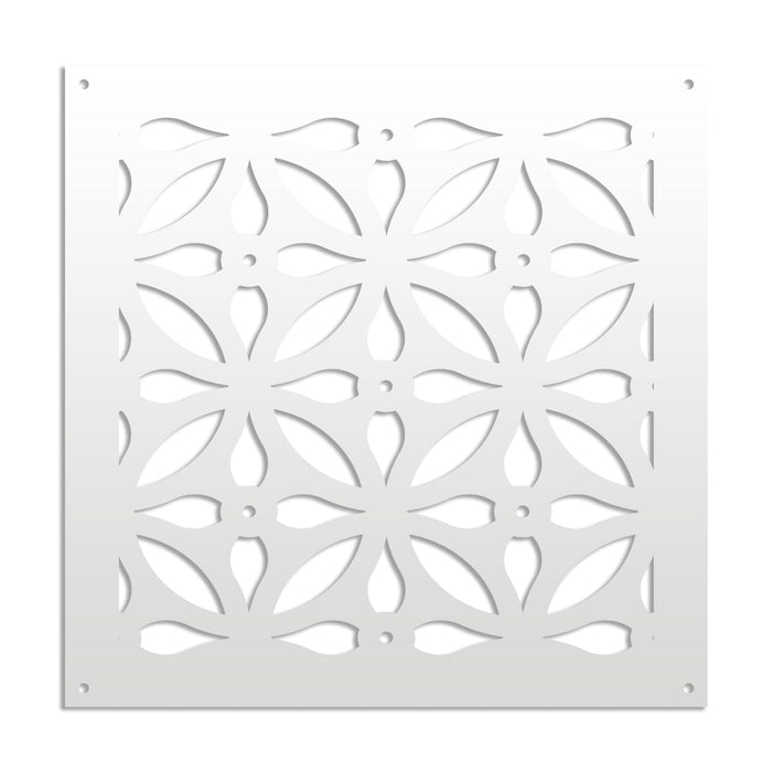 TELLY - Pannello in PVC traforato - Parasole Misura: 48x48 cm, Colore: bianco