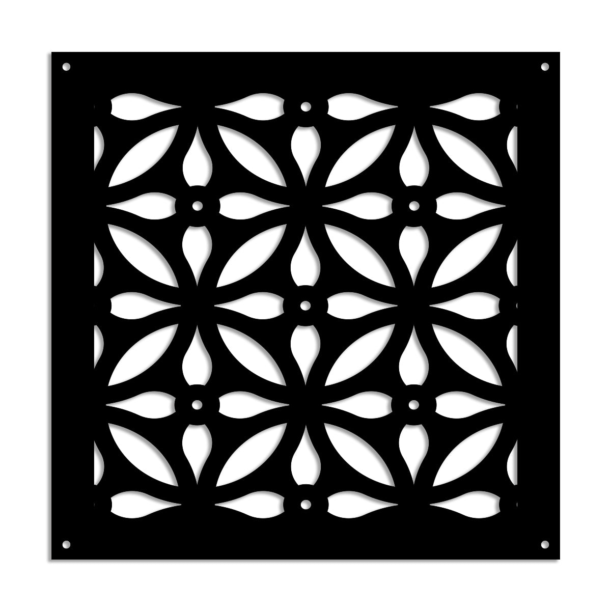 TELLY - Pannello in PVC traforato - Parasole Colore: nero, Misura: 73x73 cm