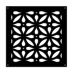 TELLY - Pannello in PVC traforato - Parasole Colore: nero, Misura: 73x73 cm