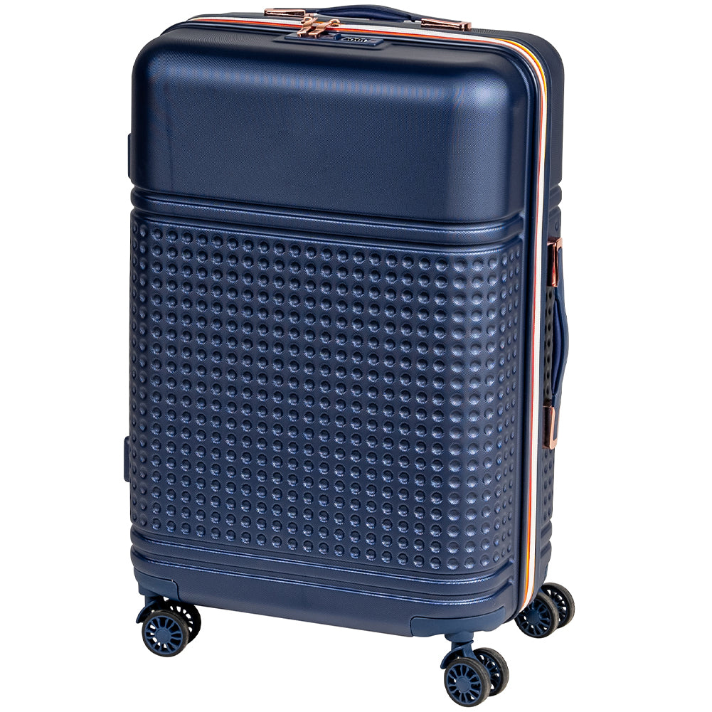 Set 4 Valigie Rigide in ABS da Viaggio Blu con Ruote Easy Roll e Beauty Case