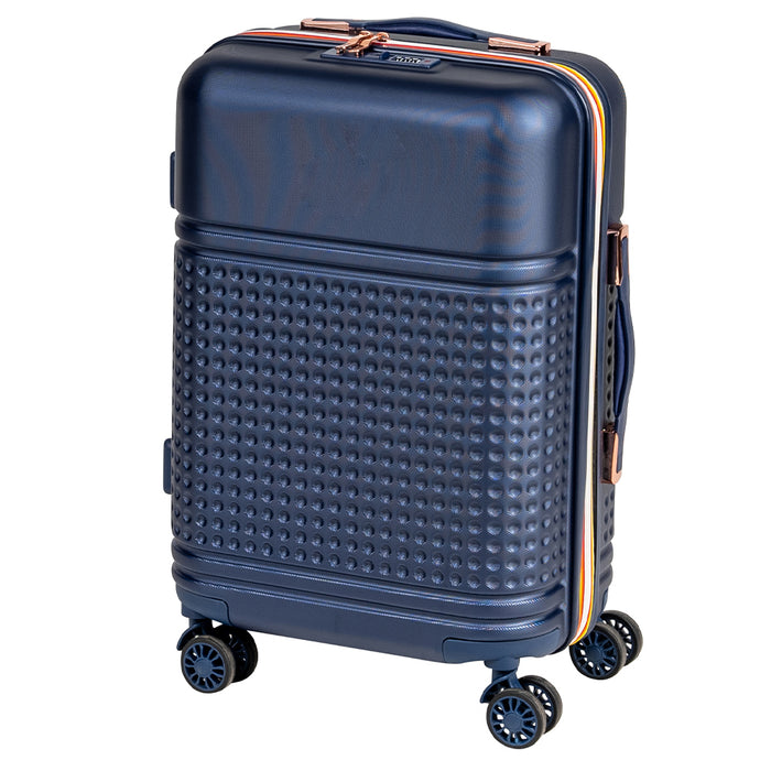 Set 4 Valigie Rigide in ABS da Viaggio Blu con Ruote Easy Roll e Beauty Case