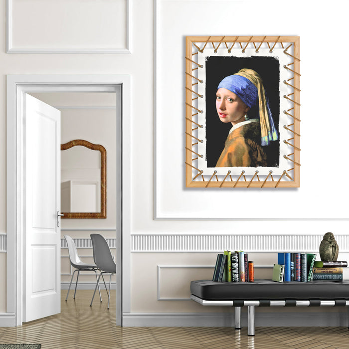 Tensotela 70x95 cm - Vermeer girl with pearl Misura: 70x95 cm