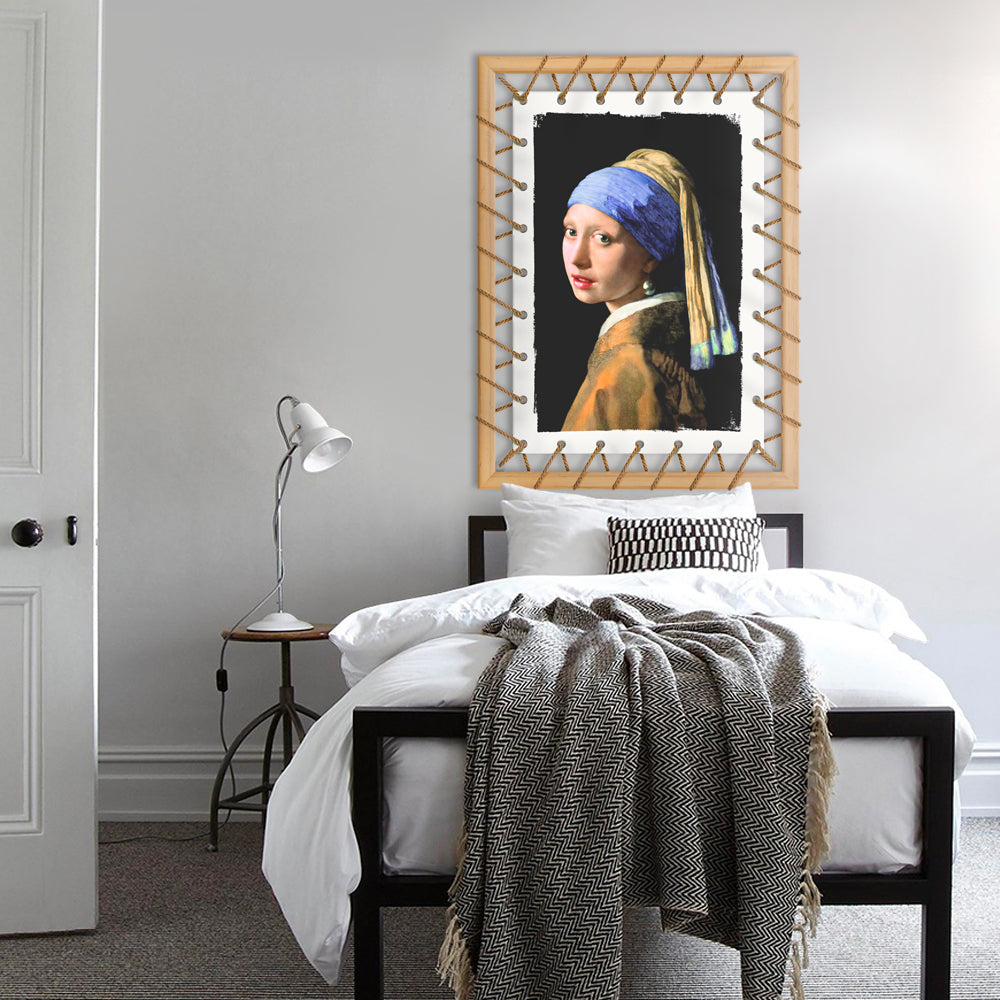 Tensotela 70x95 cm - Vermeer girl with pearl Misura: 70x95 cm