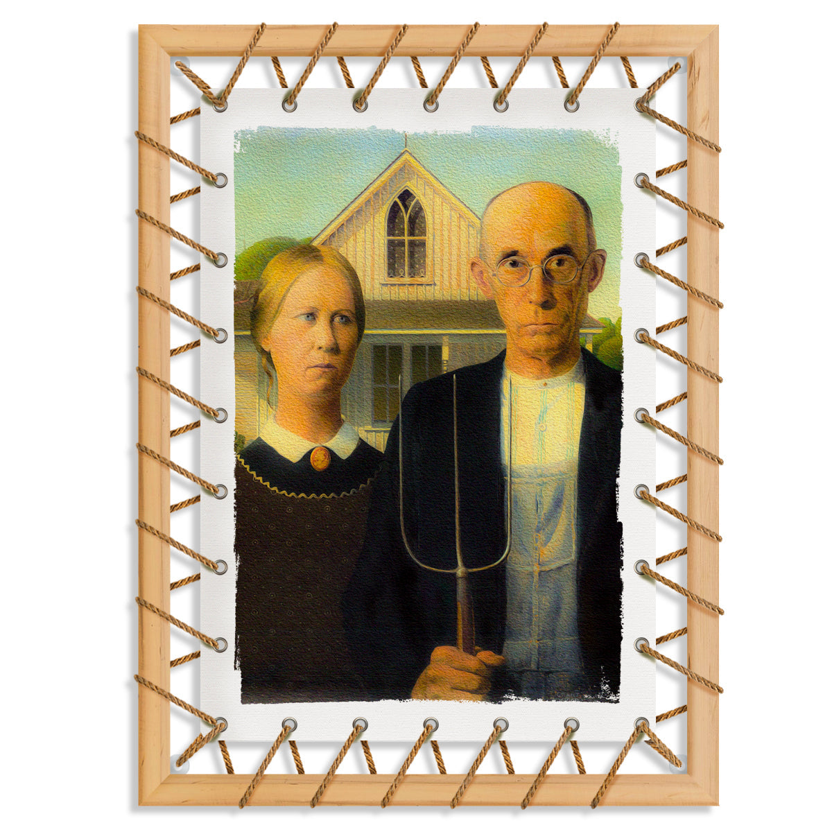 Tensotela 70x95 cm - Wood American Gothic Misura: 70x95 cm