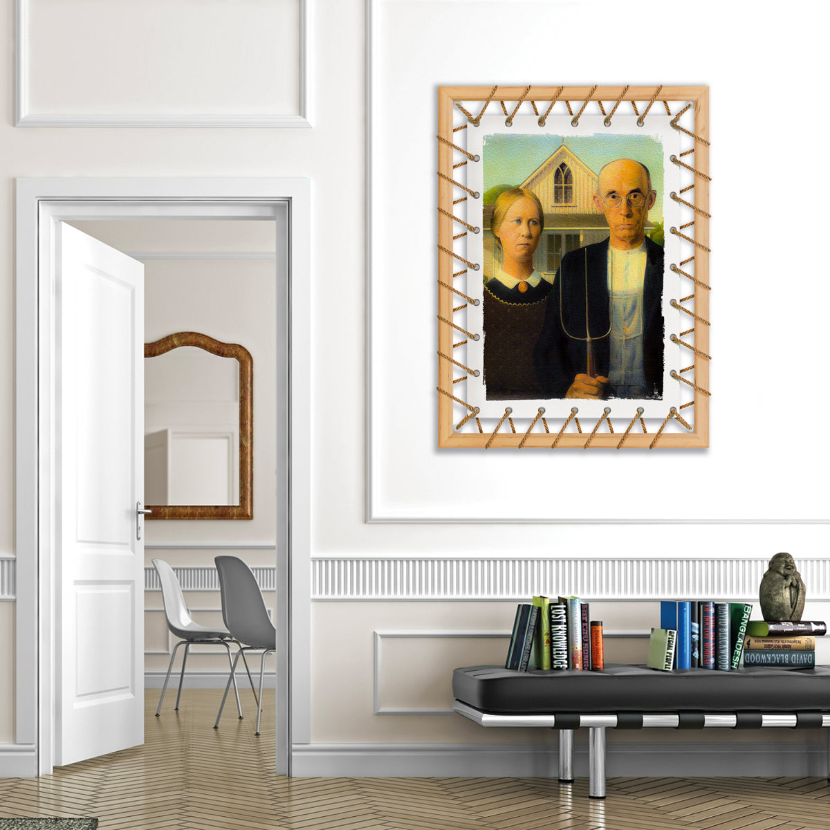 Tensotela 70x95 cm - Wood American Gothic Misura: 70x95 cm