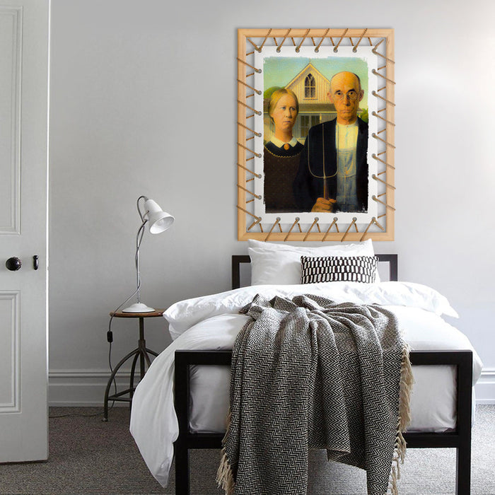 Tensotela 70x95 cm - Wood American Gothic Misura: 70x95 cm