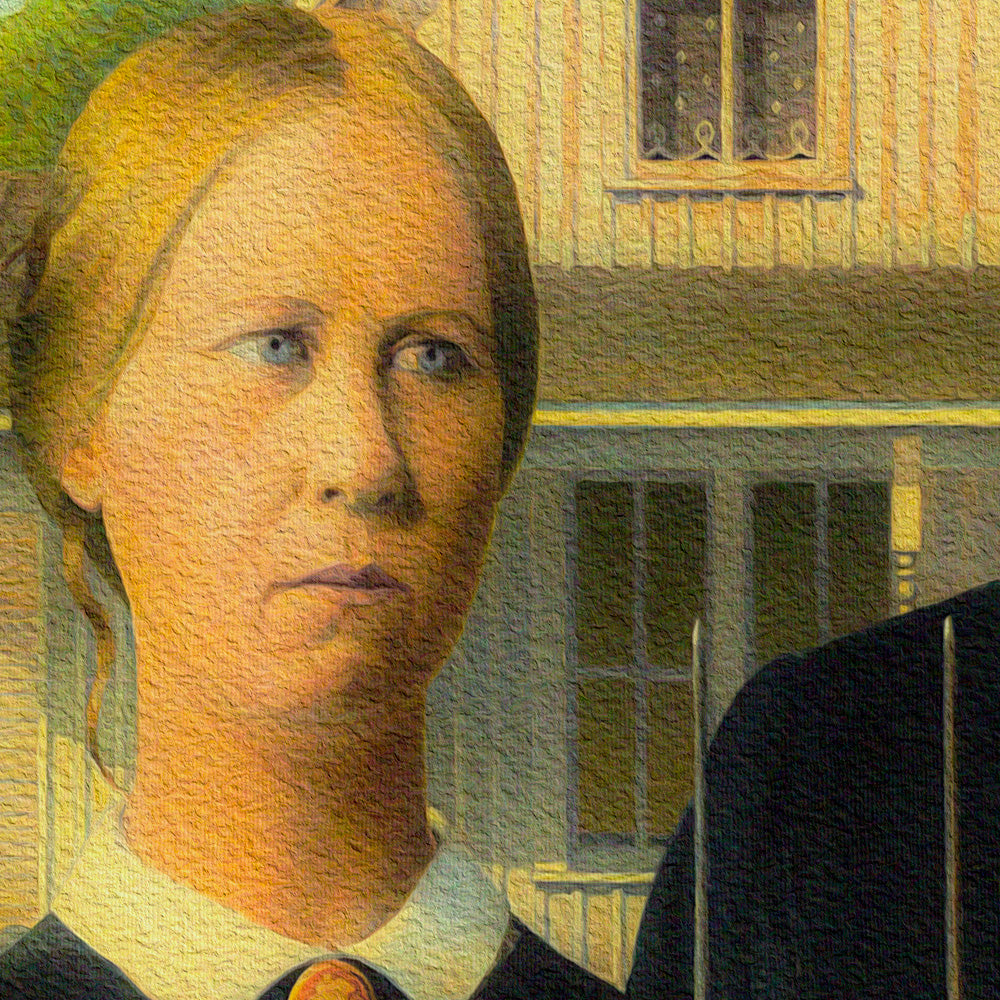 Tensotela 70x95 cm - Wood American Gothic Misura: 70x95 cm