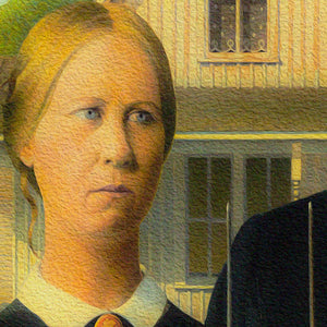 Tensotela 70x95 cm - Wood American Gothic Misura: 70x95 cm