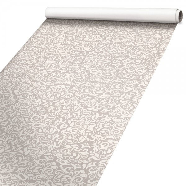 TEXTURE FLOREALE AVORIO - Pellicola stampata adesiva in PVC finitura opaca Misura: 100x300 cm