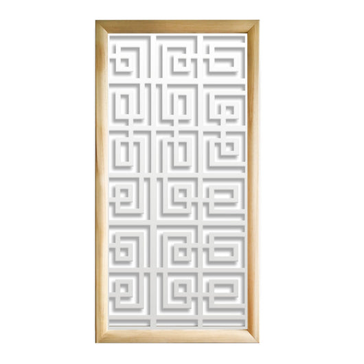 THAI - Moduli Decorativi in Legno e PVC Misura: 47x94 cm, Colore: bianco