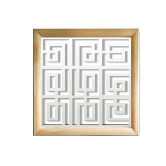 THAI - Moduli Decorativi in Legno e PVC Misura: 73x73 cm, Colore: bianco