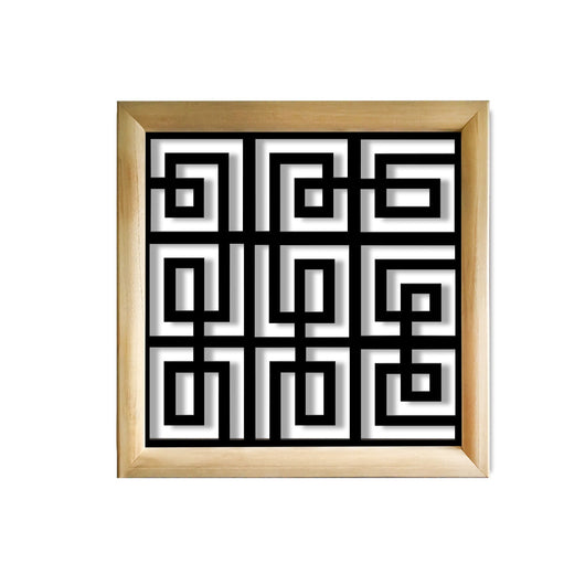 THAI - Moduli Decorativi in Legno e PVC Misura: 98x98 cm, Colore: nero