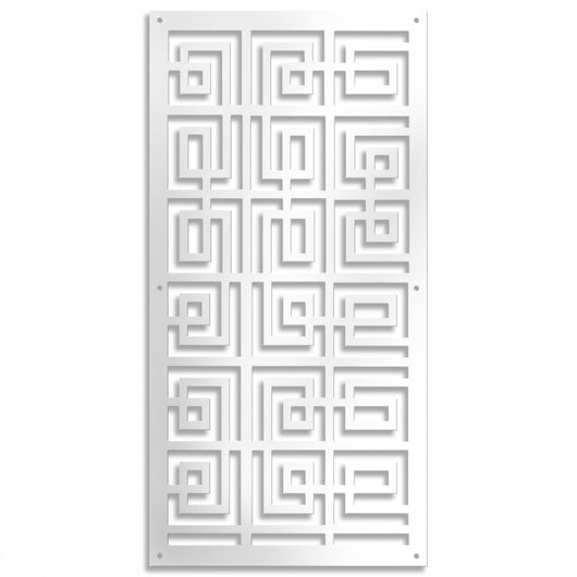 THAI - Pannello in PVC traforato - 10mm spessore Misura: 47x94 cm, Colore: bianco