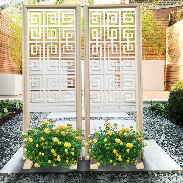 THAI - Separè - Paravento modulabile - 70x190cm - in Legno e PVC Colore: bianco