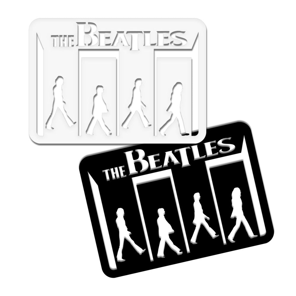 THE BEATLES ABBEY ROAD - Quadro moderno in pvc solido 68 x 48 cm Colore: nero