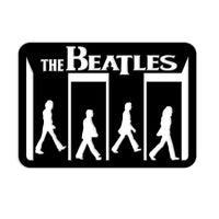 THE BEATLES ABBEY ROAD - Quadro moderno in pvc solido 68 x 48 cm Colore: nero