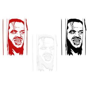 THE SHINING DOOR - Adesivo murale wall sticker in vinile 55x80 cm Colore: bianco