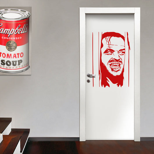 THE SHINING DOOR - Adesivo murale wall sticker in vinile 55x80 cm Colore: Rosso