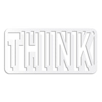 THINK - Quadro moderno in pvc solido 48 x 95 cm Colore: bianco