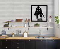 THOR - Quadro moderno in pvc solido 48 x 48cm Colore: nero