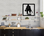 THOR - Quadro moderno in pvc solido 48 x 48cm Colore: nero