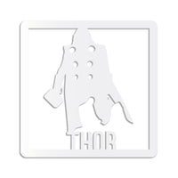 THOR - Quadro moderno in pvc solido 48 x 48cm Colore: bianco