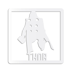 THOR - Quadro moderno in pvc solido 48 x 48cm Colore: bianco
