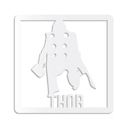 THOR - Quadro moderno in pvc solido 48 x 48cm Colore: bianco