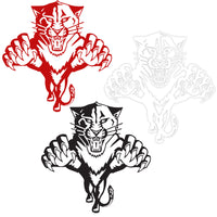 TIGER - Adesivo murale wall sticker in vinile 60x65 cm Colore: bianco
