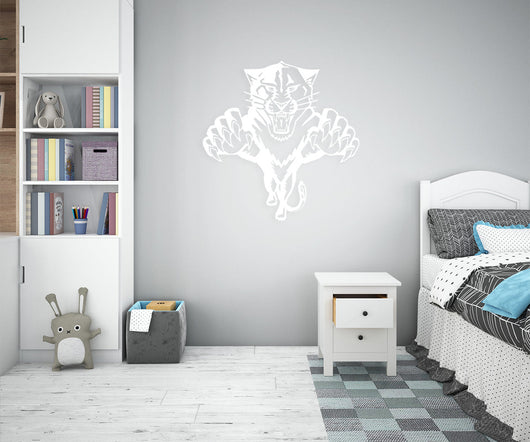 TIGER - Adesivo murale wall sticker in vinile 60x65 cm Colore: bianco