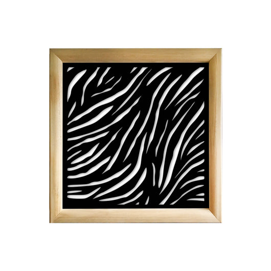 TIGER - Moduli Decorativi in Legno e PVC Misura: 98x98 cm, Colore: nero