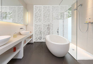 TIGER - Pannello in PVC traforato - Parasole Misura: 47x94 cm, Colore: bianco