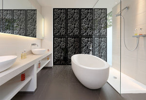 TIGER - Pannello in PVC traforato - Parasole Colore: nero, Misura: 98x198 cm