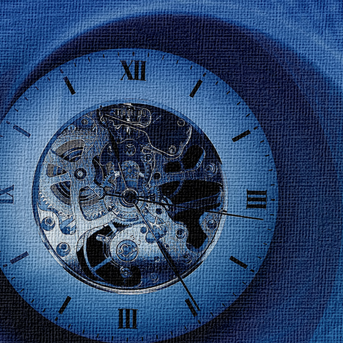 TIME Abstraction - Quadro Canvas su telaio in legno Misura: 100x70 cm