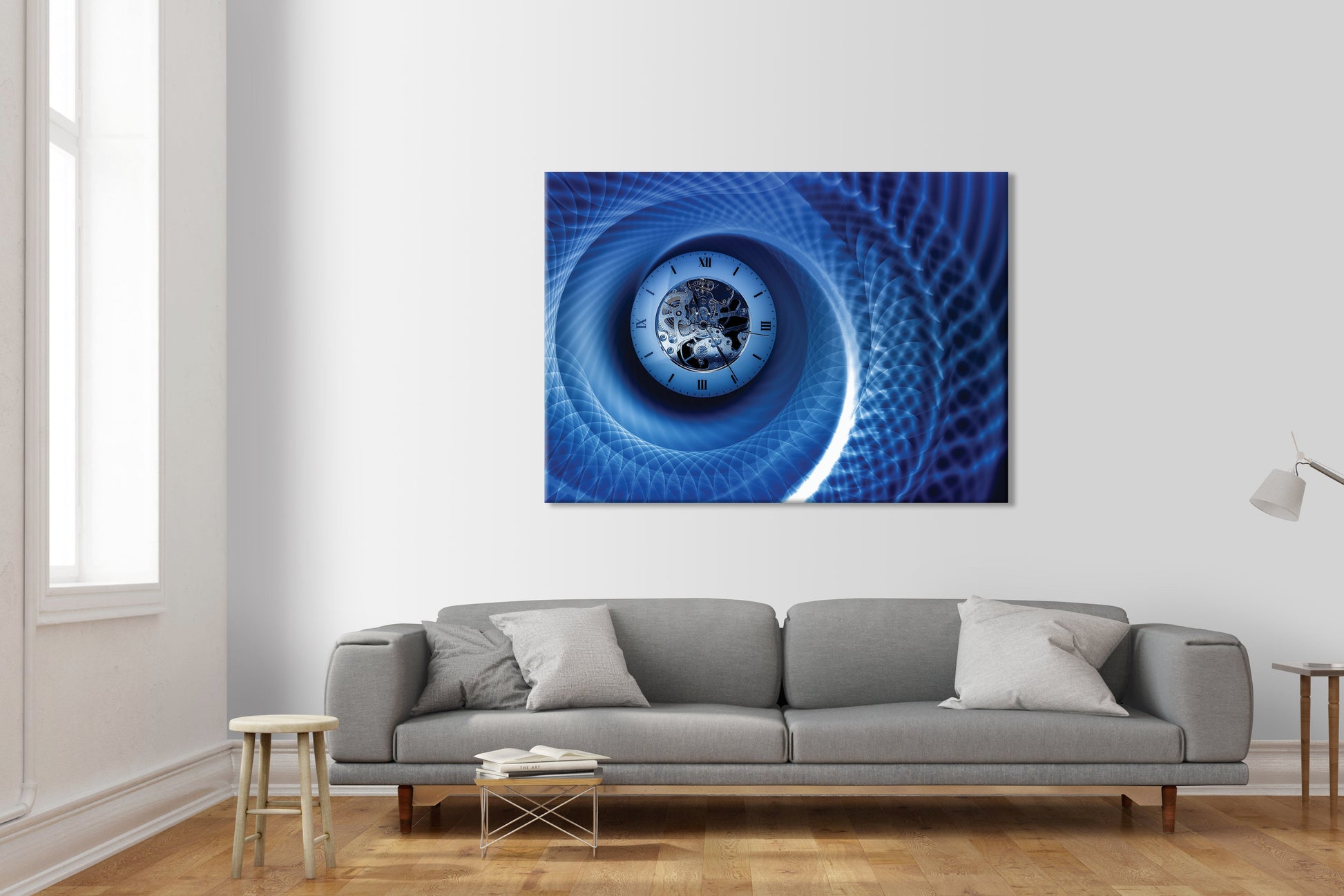 TIME Abstraction - Quadro Canvas su telaio in legno Misura: 100x70 cm