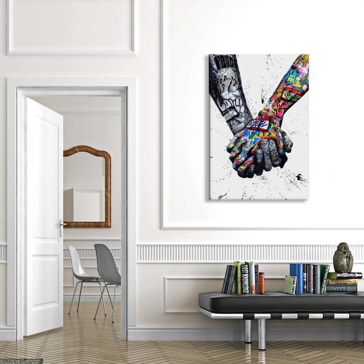 Together -  Quadro Canvas Contemporaneo su telaio in legno Misura: 70x100 cm