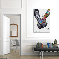 Together -  Quadro Canvas Contemporaneo su telaio in legno Misura: 70x100 cm