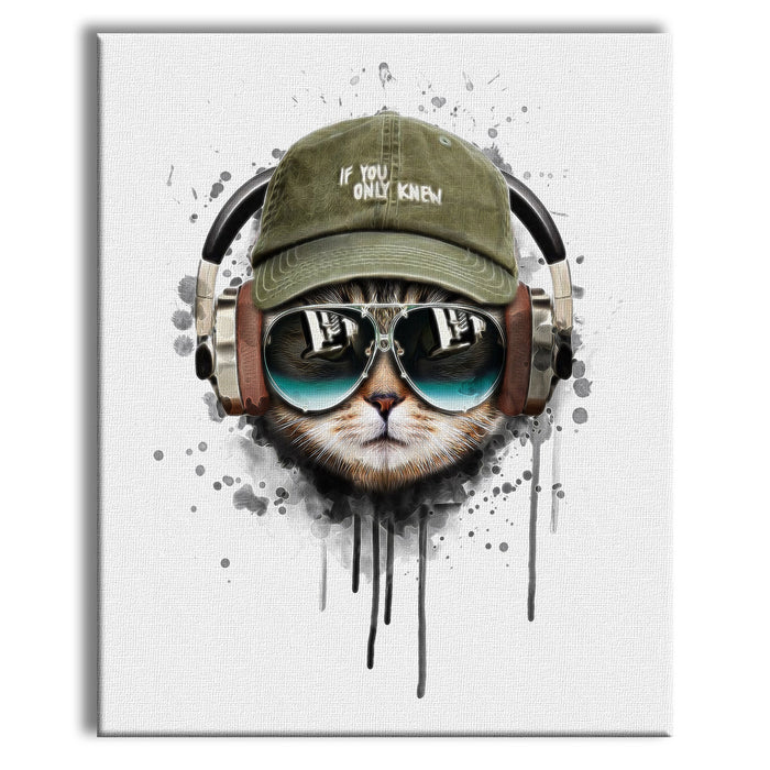 TopCat -  Quadro Canvas Contemporaneo su telaio in legno Misura: 130x130 cm