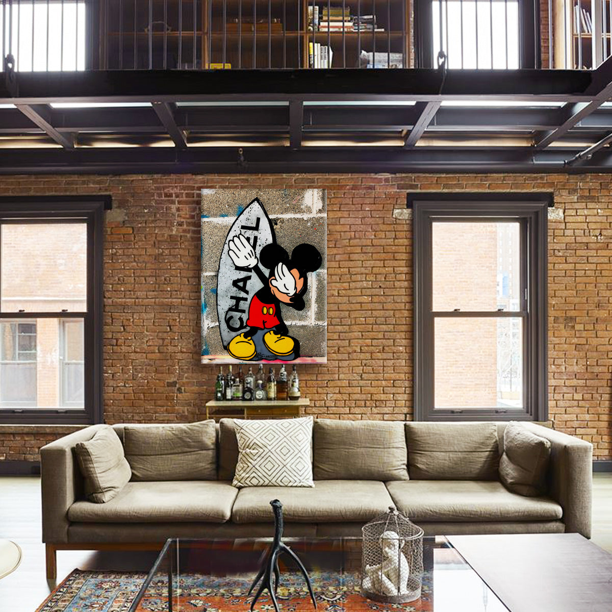 Topo Dub -  Quadro Canvas Contemporaneo su telaio in legno Misura: 50x70 cm